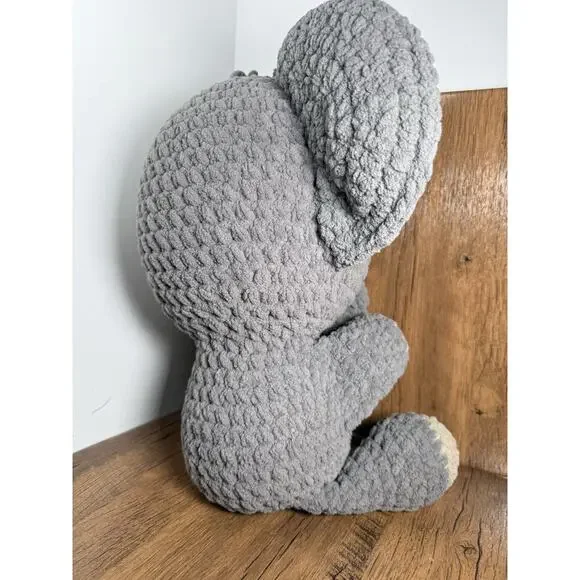 Adorable Handmade Elephant Crocheted Stuffed Animal All Plush Toy 16” - Picture 4 of 6